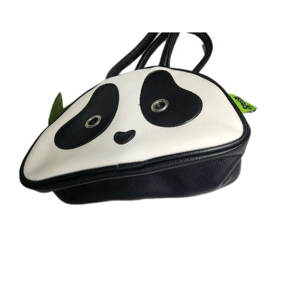 Panda Handbag MORN CREATIONS 6x9 Inch PANDARAMA Black And White Shoulder Bag - Picture 6 of 12